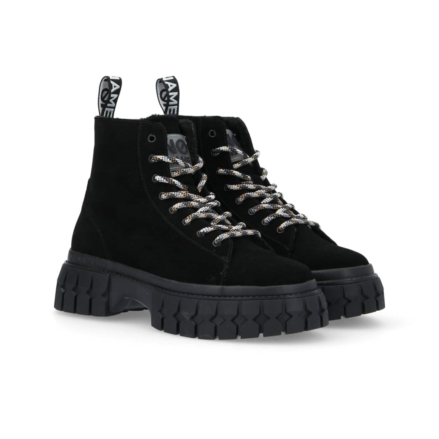 GRAVITEE LOW BOOTS W  -  SUEDE/FUR  - NERO